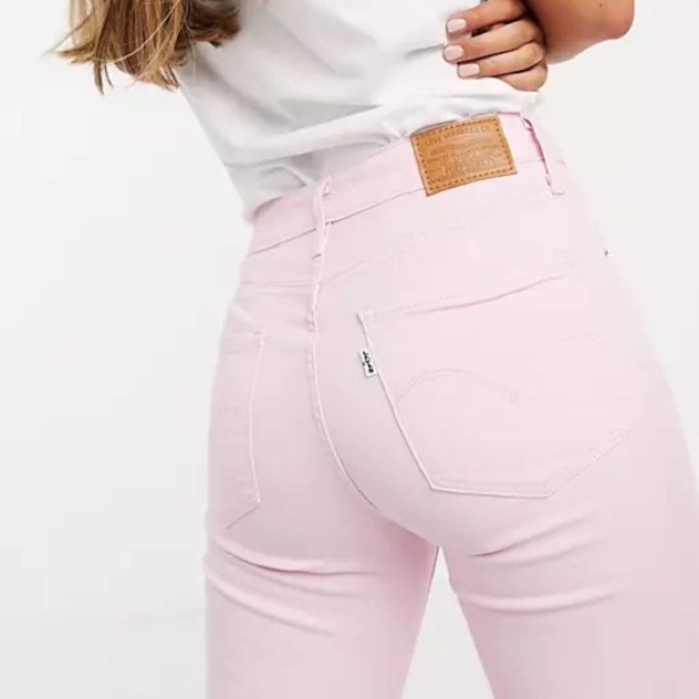 Levi High Rise Pink Skinny Jeans Size 28R